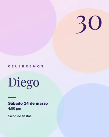 Aura suave. Moderna y muy limpia: manchas de color difuminadas en lila, durazno y menta, con letra elegante.