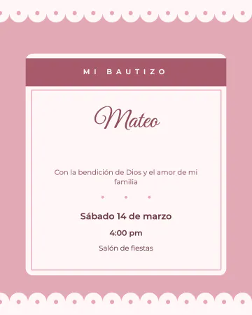 Encaje rosa. Bordes de encaje en rosa palo, como el ropón de bautizo.