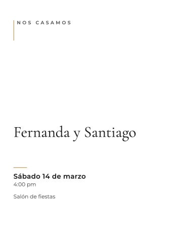 Puro aire. Casi todo en blanco, sus nombres en letra fina y una línea dorada.