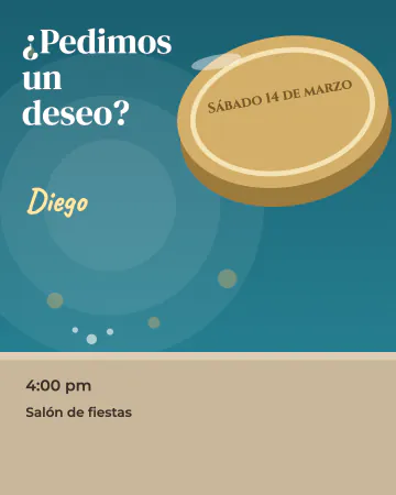 Moneda al aire. Una moneda gira en el aire sobre la fuente de la plaza, con la fecha grabada.
