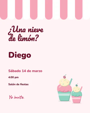 Una nieve en la plaza. El toldo de un carrito de nieves con dos vasitos al lado.