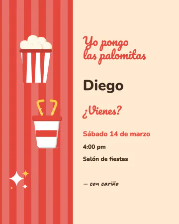 Palomitas y refresco. Palomitas y un refresco con dos popotes.