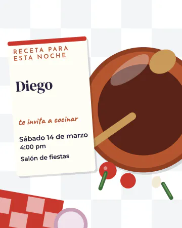 Cocinamos juntos. Una cazuela de barro vista desde arriba con los ingredientes alrededor.