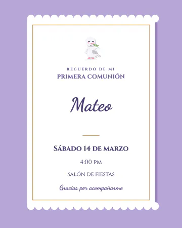 Estampa de recuerdo. Como esas estampitas de recuerdo con borde calado.