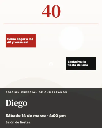 Portada de los 40. Tu foto en la portada de una revista con titulares chistosos de tus 40.