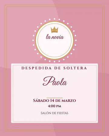 Rosa de lujo. Rosa suave con un medallón dorado de perlitas en el centro.