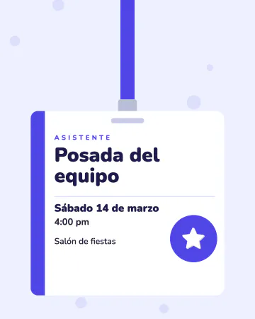 Gafete. Un gafete colgando de su listón.