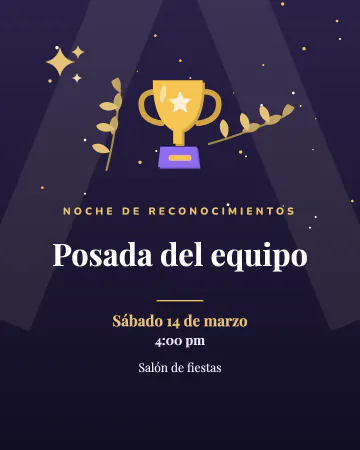 Noche de reconocimientos. Un trofeo dorado bajo reflectores.