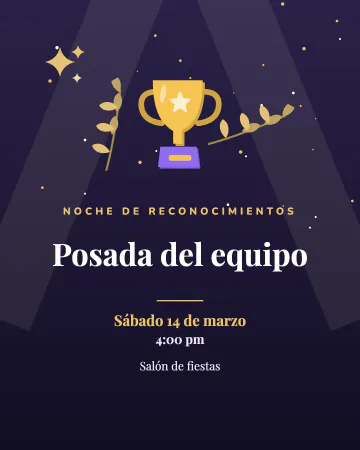 Noche de reconocimientos. Un trofeo dorado bajo reflectores, con laureles y estrellas.