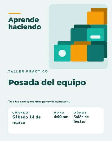 Taller práctico. Cubos de colores apilados.