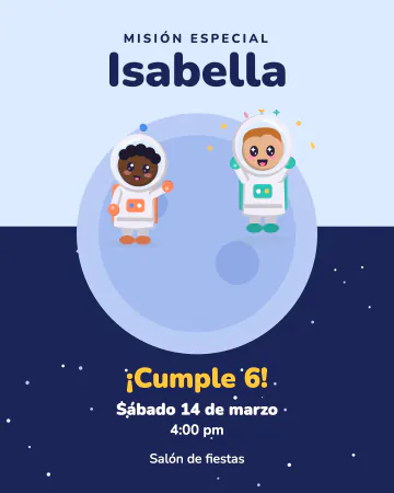 Misión cumpleaños. Un planeta enorme y dos astronautas.