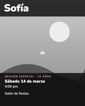 Portada con tu foto. Tu foto a todo lo ancho como portada de revista, con el nombre enorme encima.