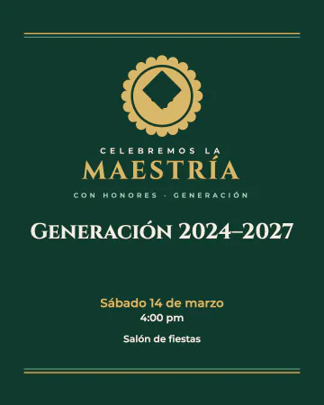 Maestría con honores. Verde profundo con un medallón dorado y líneas finas.