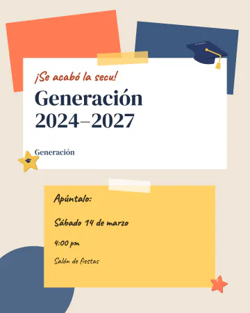 Recuerdos de la secu. Papelitos, notas y estrellas como en un cuaderno de recuerdos.