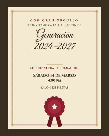 Título con sello de lacre. Como un título de verdad: papel antiguo, nombre en letra bonita y sello rojo.