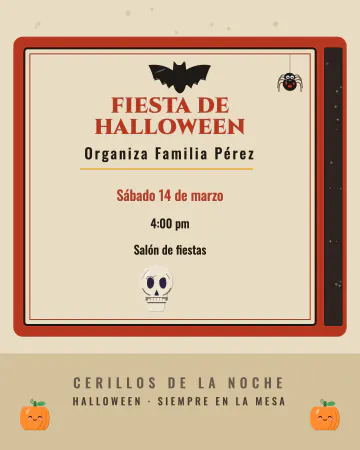 Caja de cerillos. Una etiqueta antigua de cerillos con murciélago, araña y calabazas.