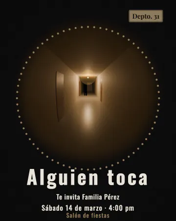 Alguien toca. Miras por la mirilla y en el pasillo hay alguien que no se mueve.