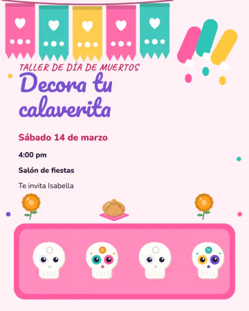Decora tu calaverita. Calaveritas de azúcar blancas esperan su betún de colores.