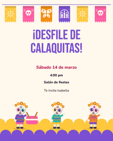 Desfile del kínder. Banderitas, un tambor y una fila de calaquitas tiernas: el desfile de la escuela.