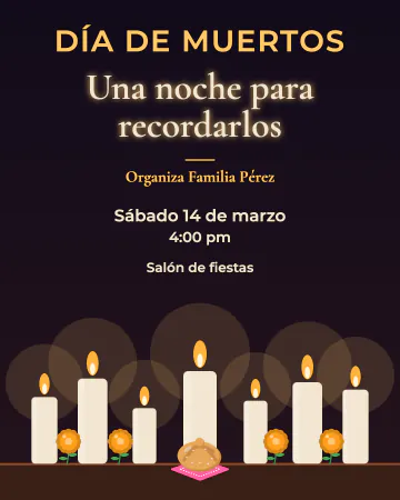 Velas para recordarlos. Velas encendidas sobre fondo oscuro.