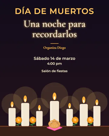 Noche de velas. Velas encendidas sobre fondo oscuro, tranquila y elegante.