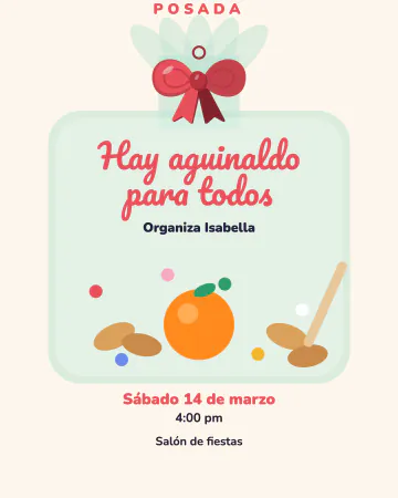 Hay aguinaldo. Una bolsa de celofán gigante atada con listón, con cacahuates, colación, mandarina y caña.