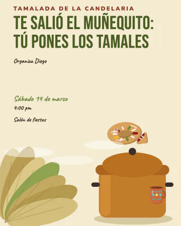 Te salió el muñequito. Hojas de maíz en abanico y una vaporera: la tamalada del 2 de febrero para quien se llevó el muñequito de la rosca.
