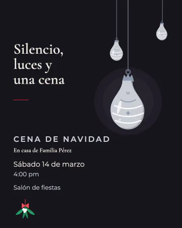Esferas de plata. Tres esferas plateadas y un muérdago sobre fondo oscuro.