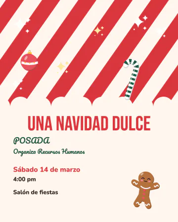 Bastones de dulce. Rayas de bastón de caramelo, galleta de jengibre y una esfera.