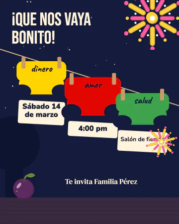 Tendedero de la suerte. Calzones amarillos, rojos y verdes colgados en la azotea para recibir el año.