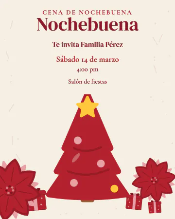 Toile colorado. Navidad de una sola tinta roja sobre crema, como mantel de abuela fina.