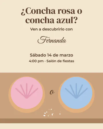 ¿Concha rosa o azul?. Dos conchas de pan dulce frente a frente: el día de la fiesta sabremos cuál se lleva al bebé.